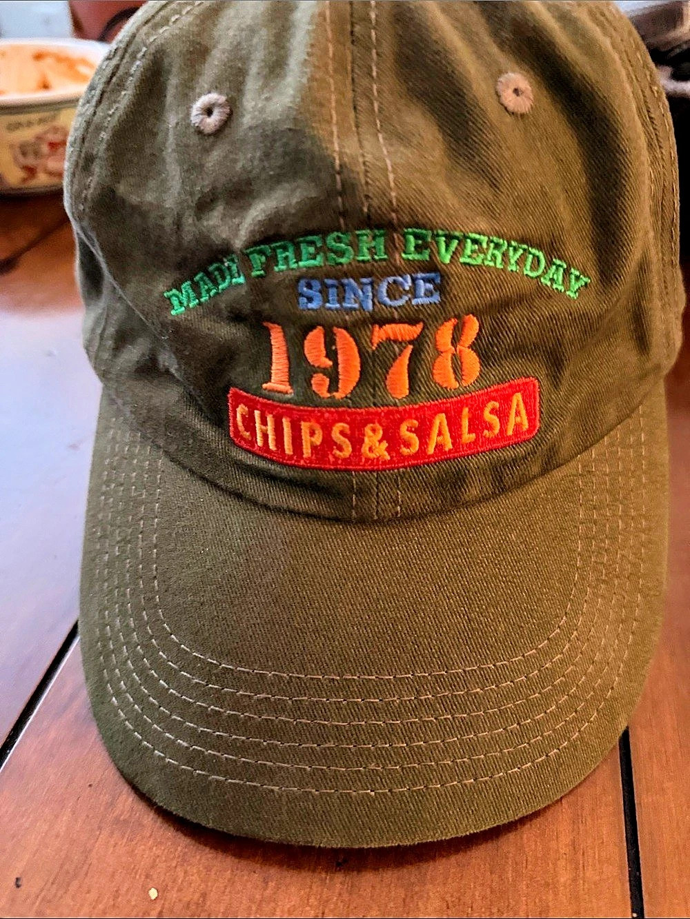 Embroidered Green Cap Like New
